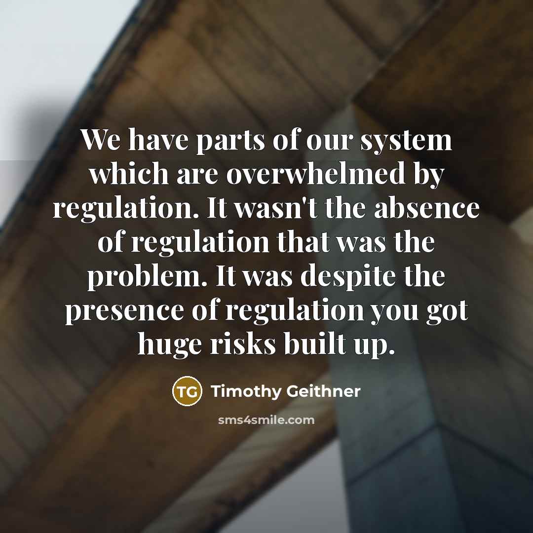 “We have parts of our system which are overwhelmed by…” quote by Timothy Geithner