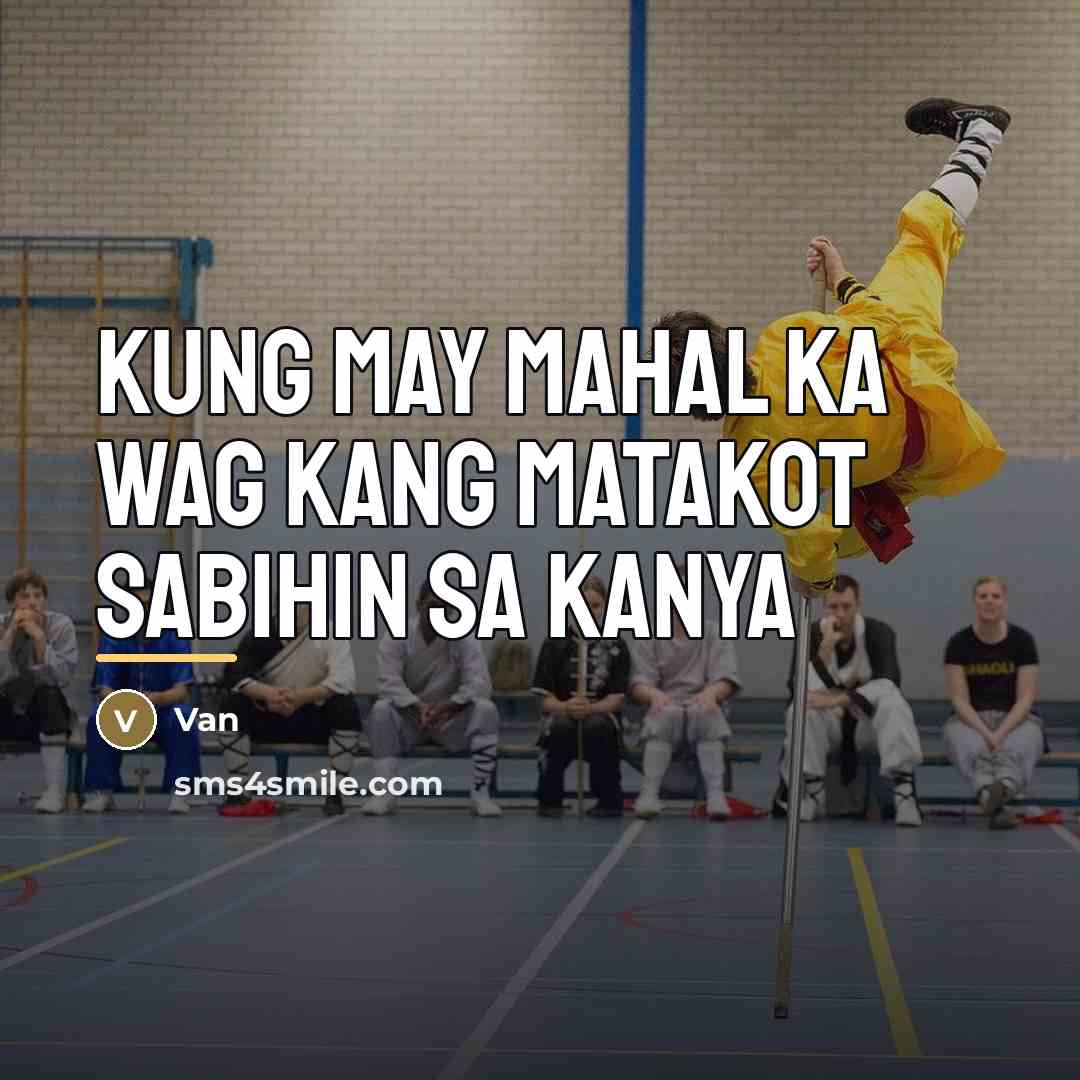 “Kung may mahal ka wag kang matakot sabihin sa kanya…” quote by Van
