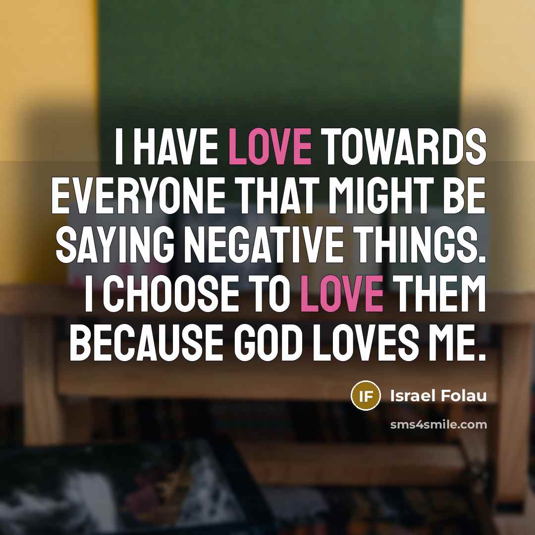 “I have love towards everyone that might be saying negative…” quote by Israel Folau