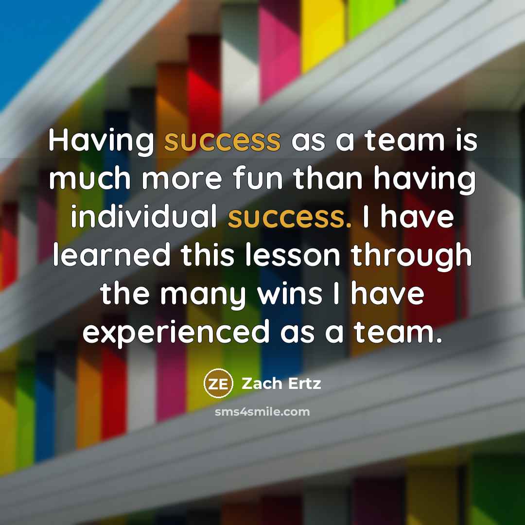 “Having success as a team is much more fun than…” quote by Zach Ertz
