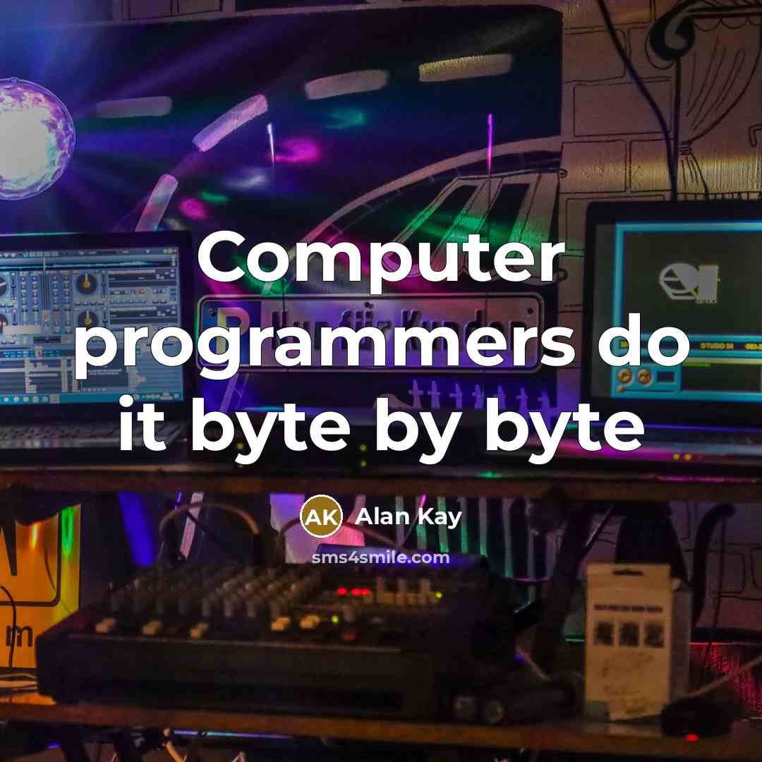 “Computer programmers do it byte by byte” quote by Alan Kay