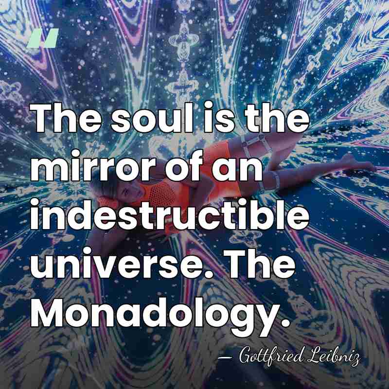 The soul is the mirror of an indestructible universe. The Monadology. - Gottfried Leibniz