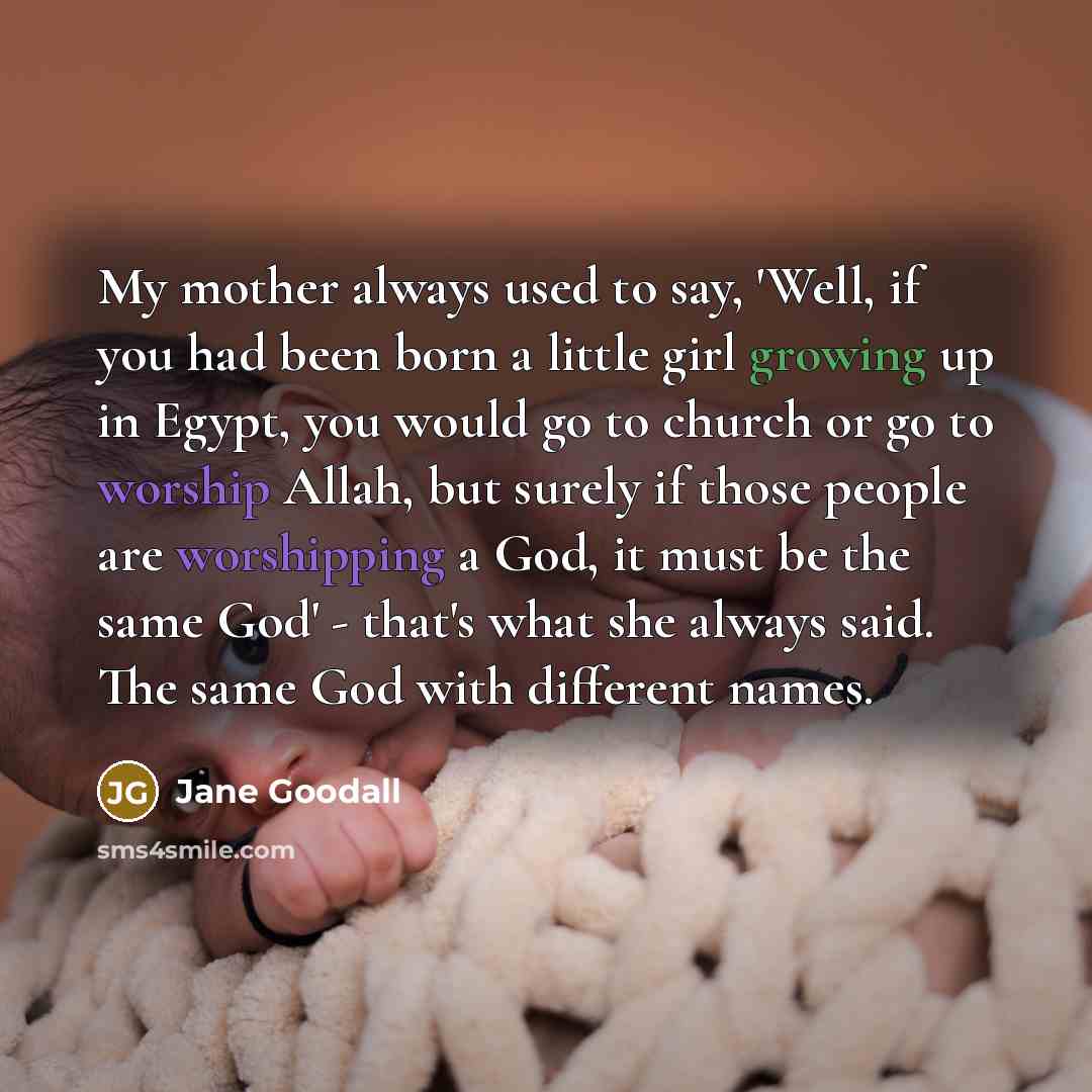 “My mother always used to say, 'Well, if you had…” quote by Jane Goodall