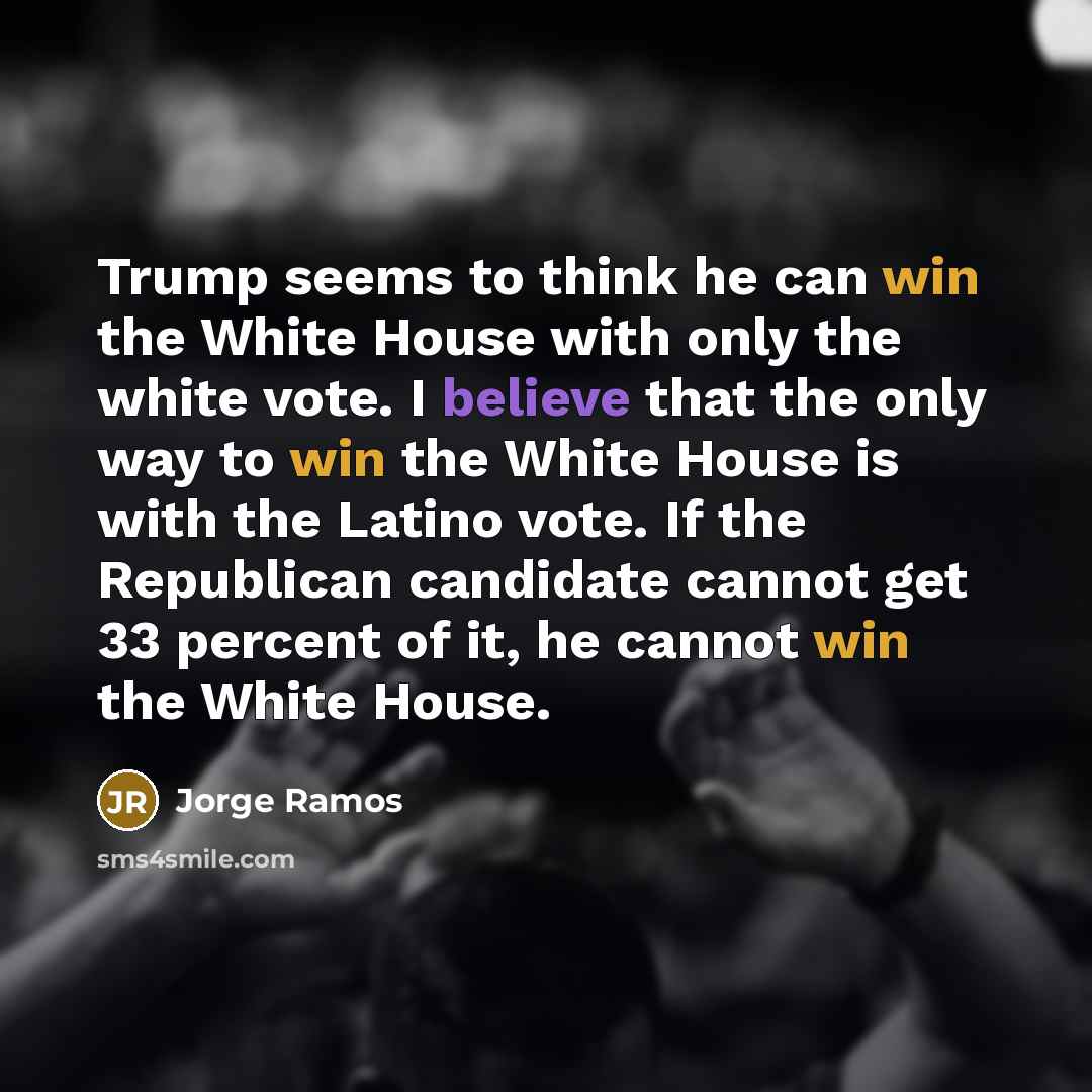 “Trump seems to think he can win the White House…” quote by Jorge Ramos