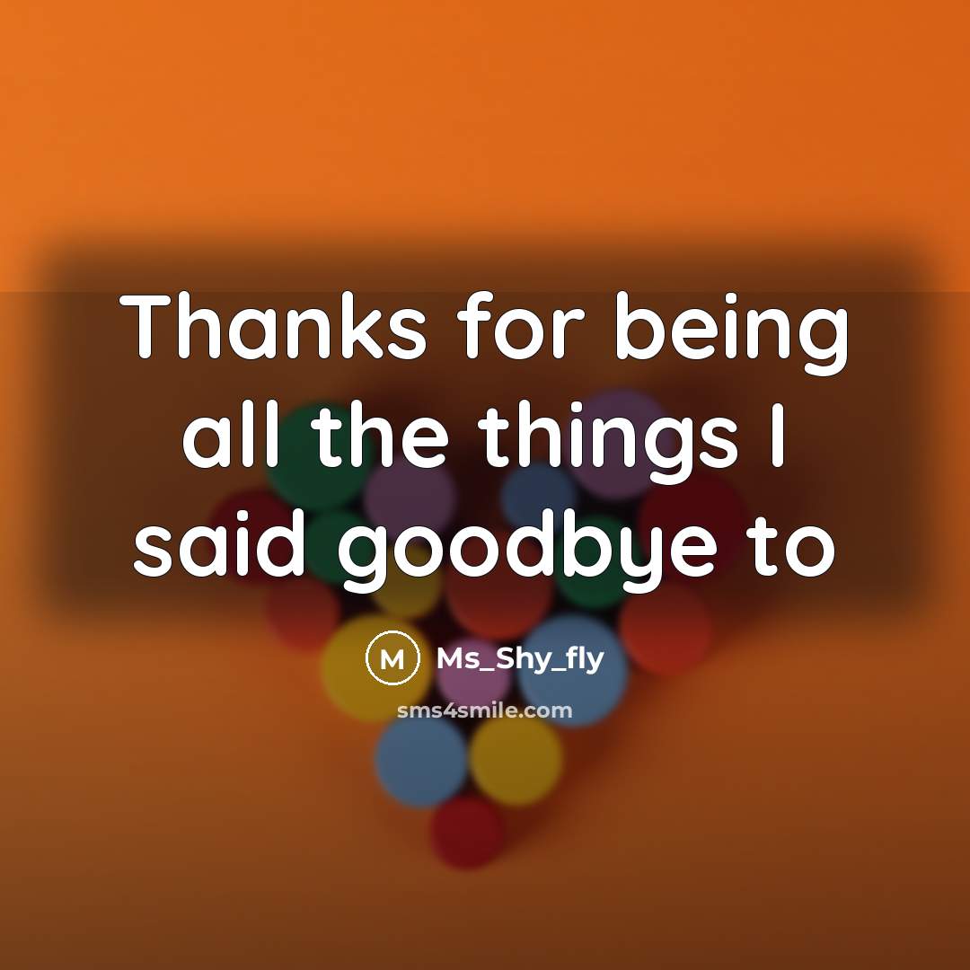 “Thanks for being all the things I said goodbye to” quote by Ms_Shy_fly