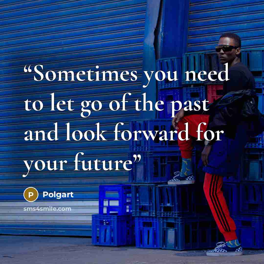 “Sometimes you need to let go of the past and look forward for your future” quote by Polgart