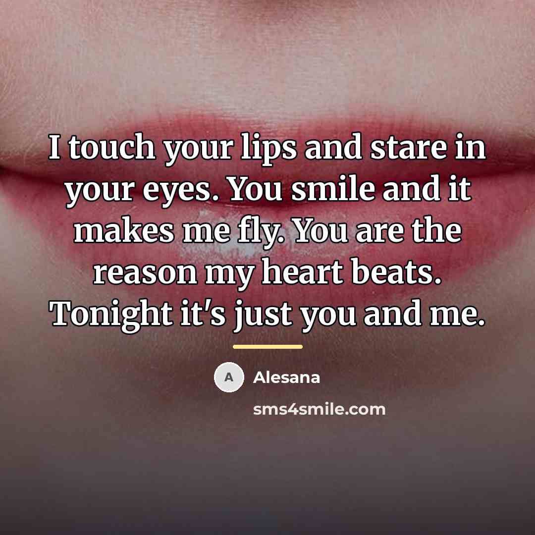 “I touch your lips and stare in your eyes. You…” quote by Alesana