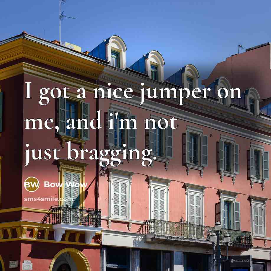 “I got a nice jumper on me, and i'm not…” quote by Bow Wow