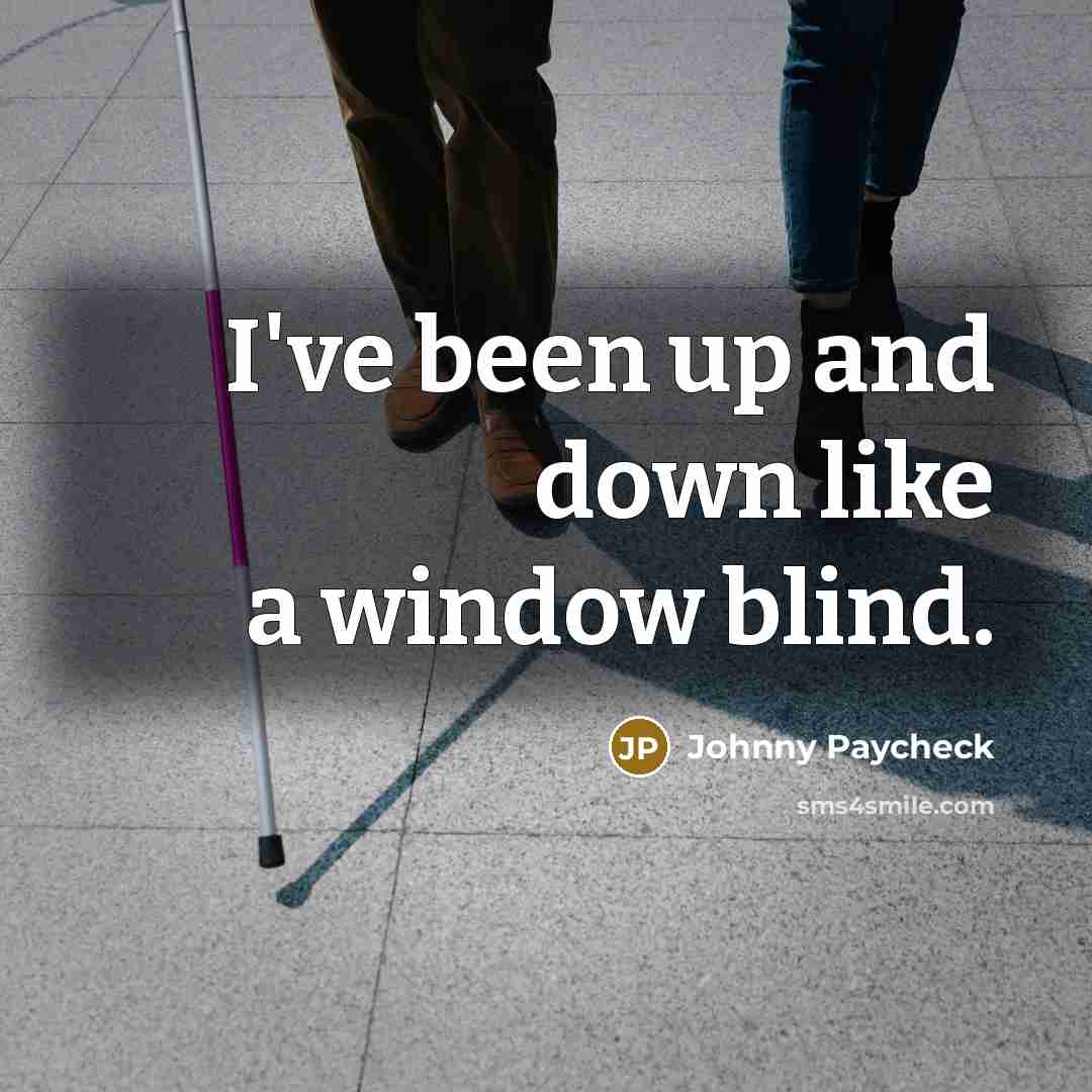 “I've been up and down like a window blind.…” quote by Johnny Paycheck