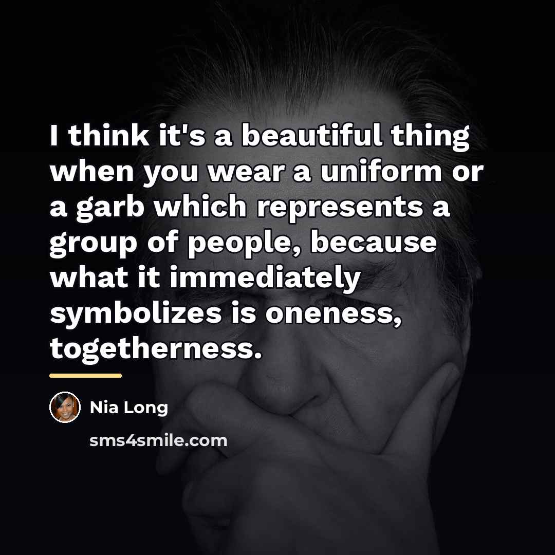 “I think it's a beautiful thing when you wear a…” quote by Nia Long
