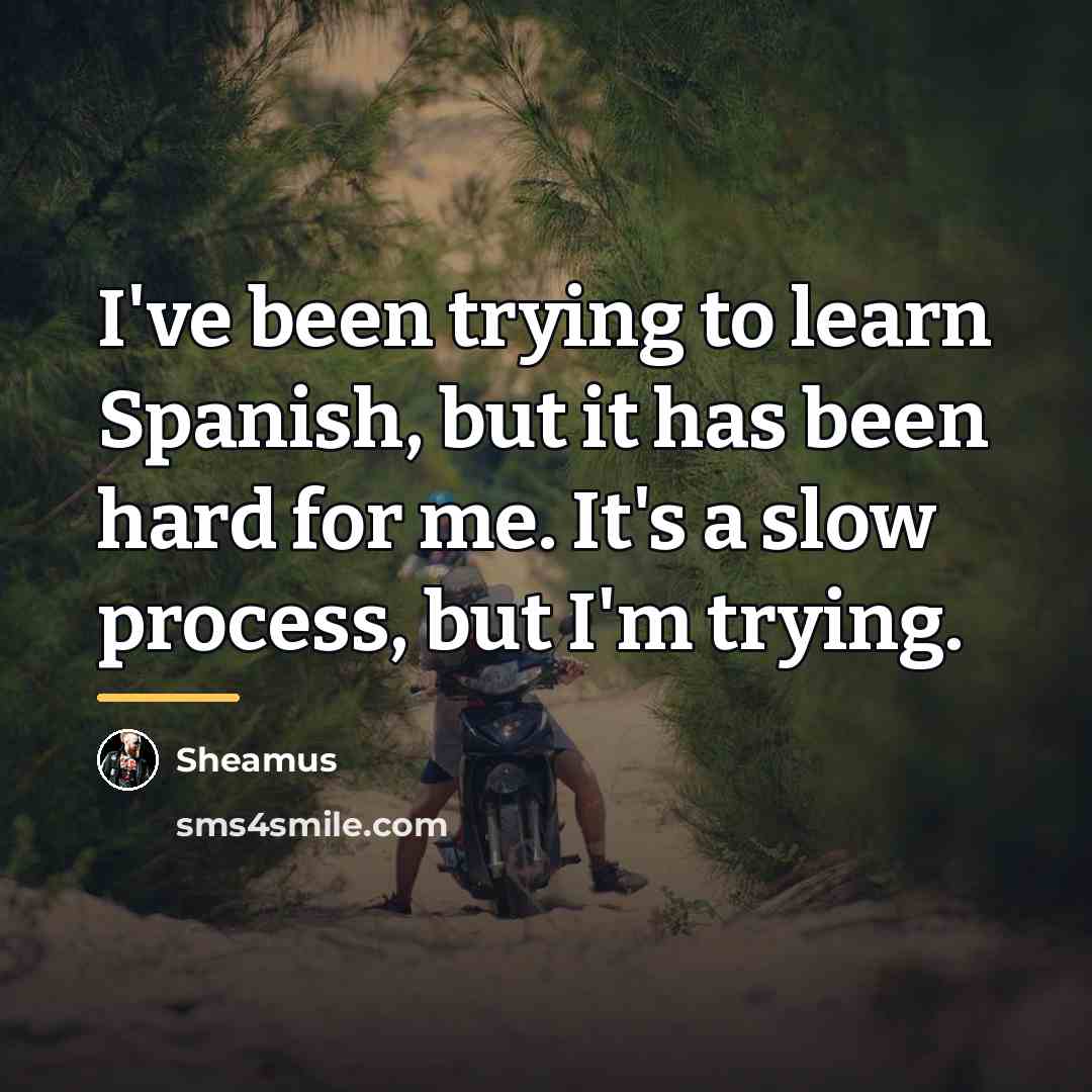 “I've been trying to learn Spanish, but it has been…” quote by Sheamus