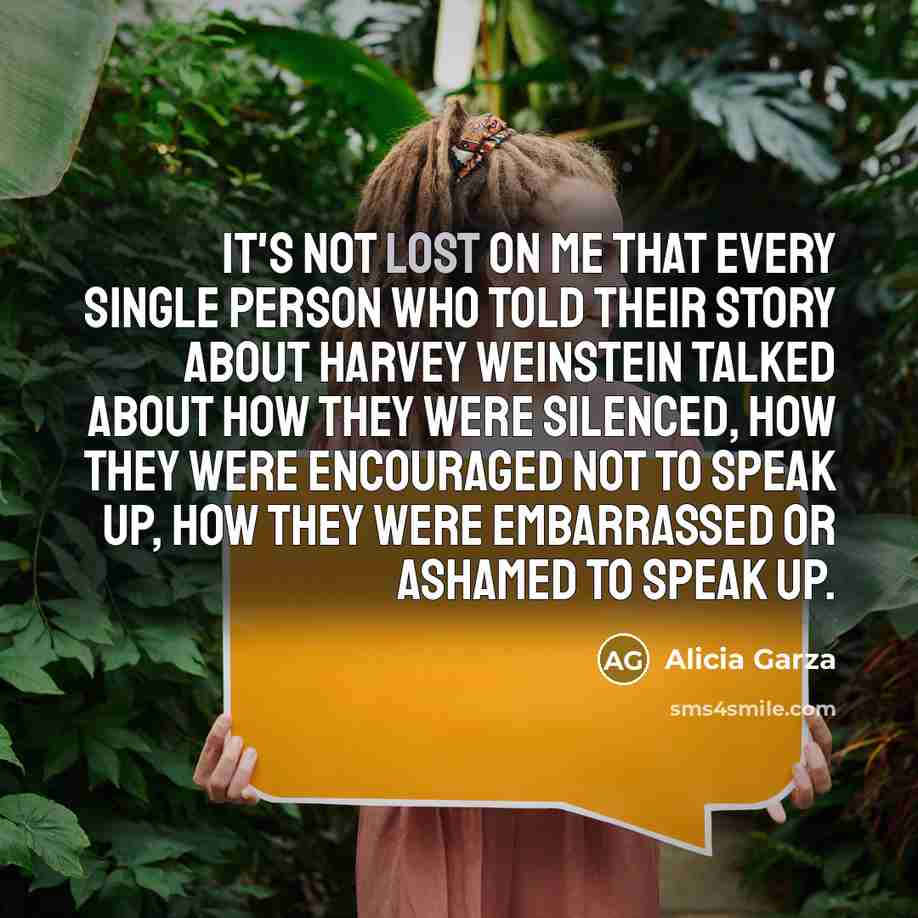 “It's not lost on me that every single person who…” quote by Alicia Garza