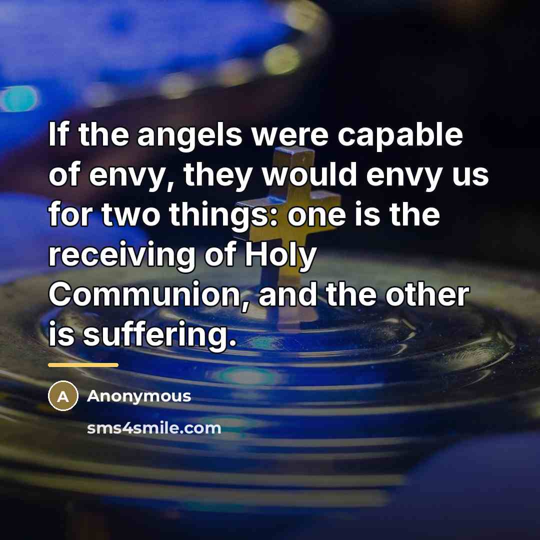 “If the angels were capable of envy, they would envy…” quote by Anonymous