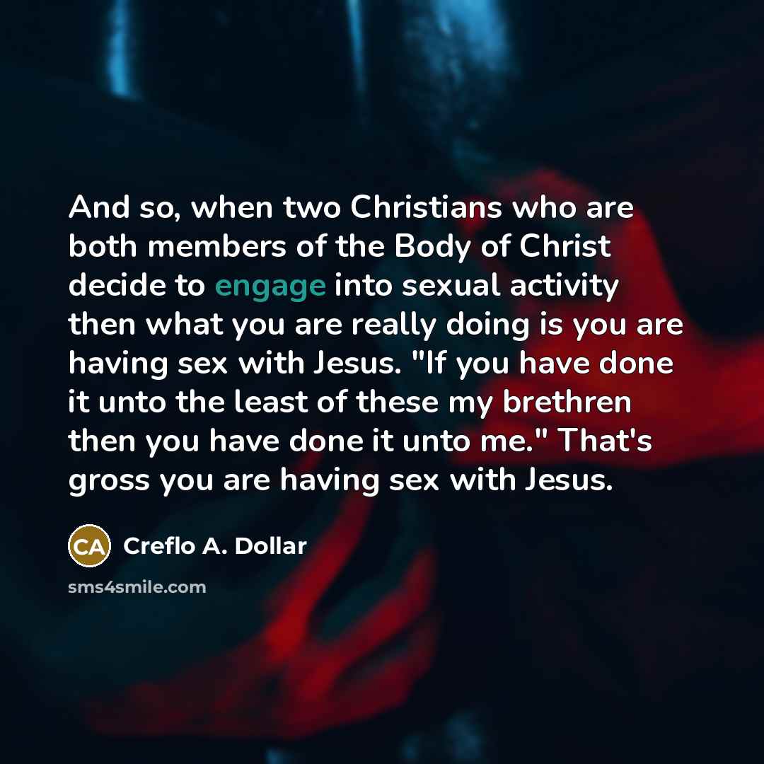 “And so, when two Christians who are both members of…” quote by Creflo A. Dollar