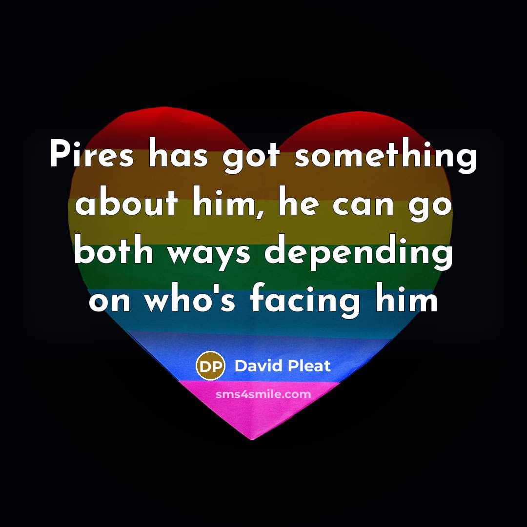 “Pires has got something about him, he can go both ways depending on who's facing him” quote by David Pleat