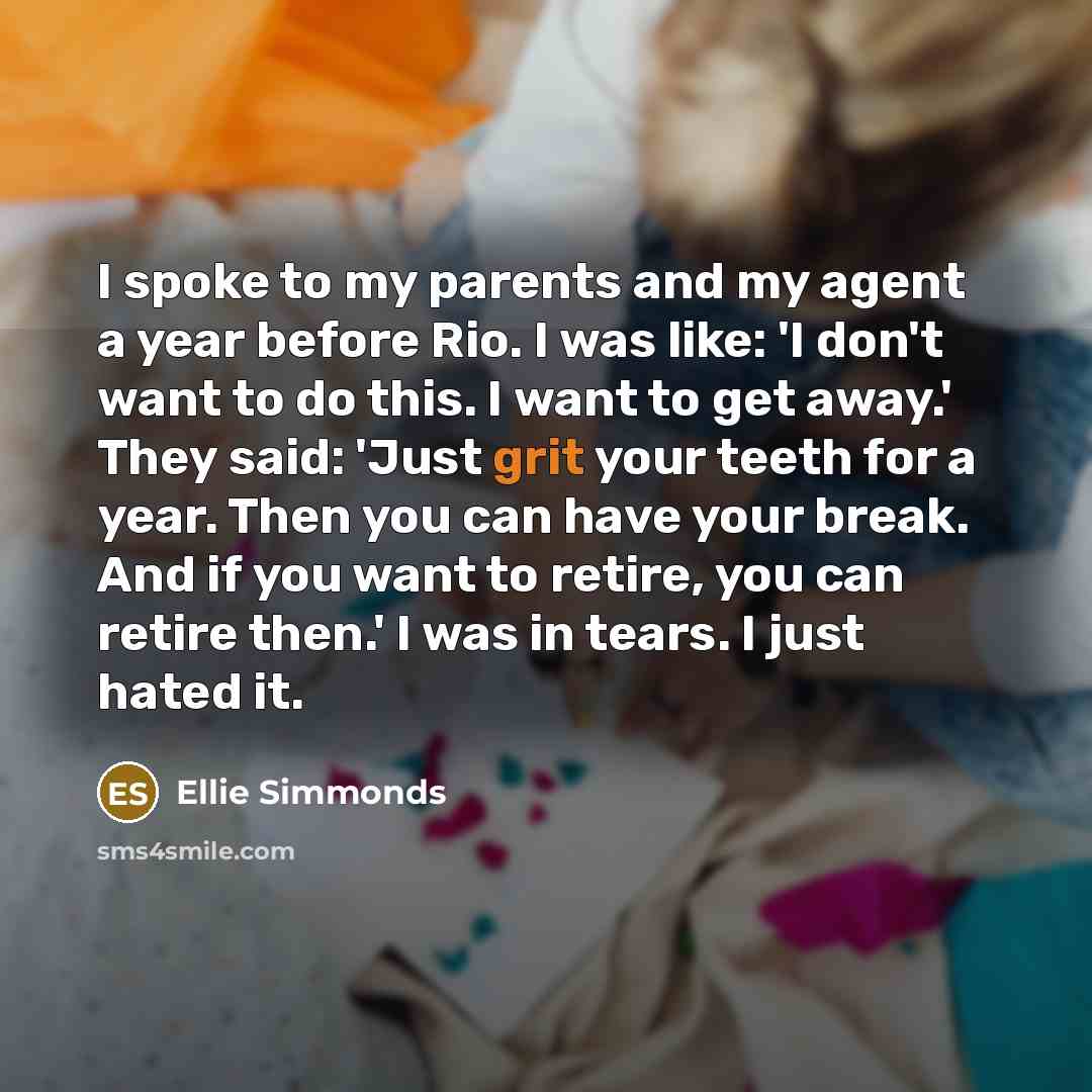 “I spoke to my parents and my agent a year…” quote by Ellie Simmonds