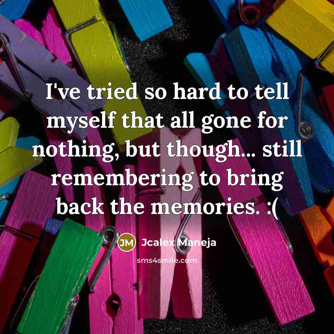 “I've tried so hard to tell myself that all gone…” quote by Jcalex Maneja
