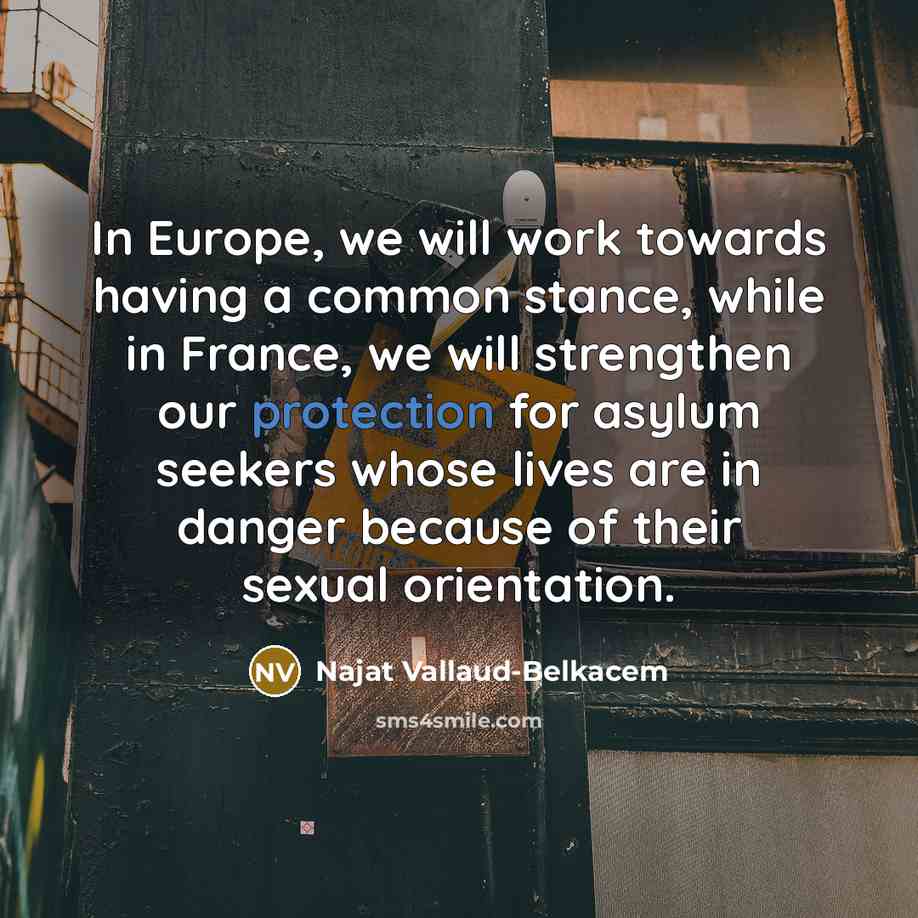 “In Europe, we will work towards having a common stance,…” quote by Najat Vallaud-Belkacem