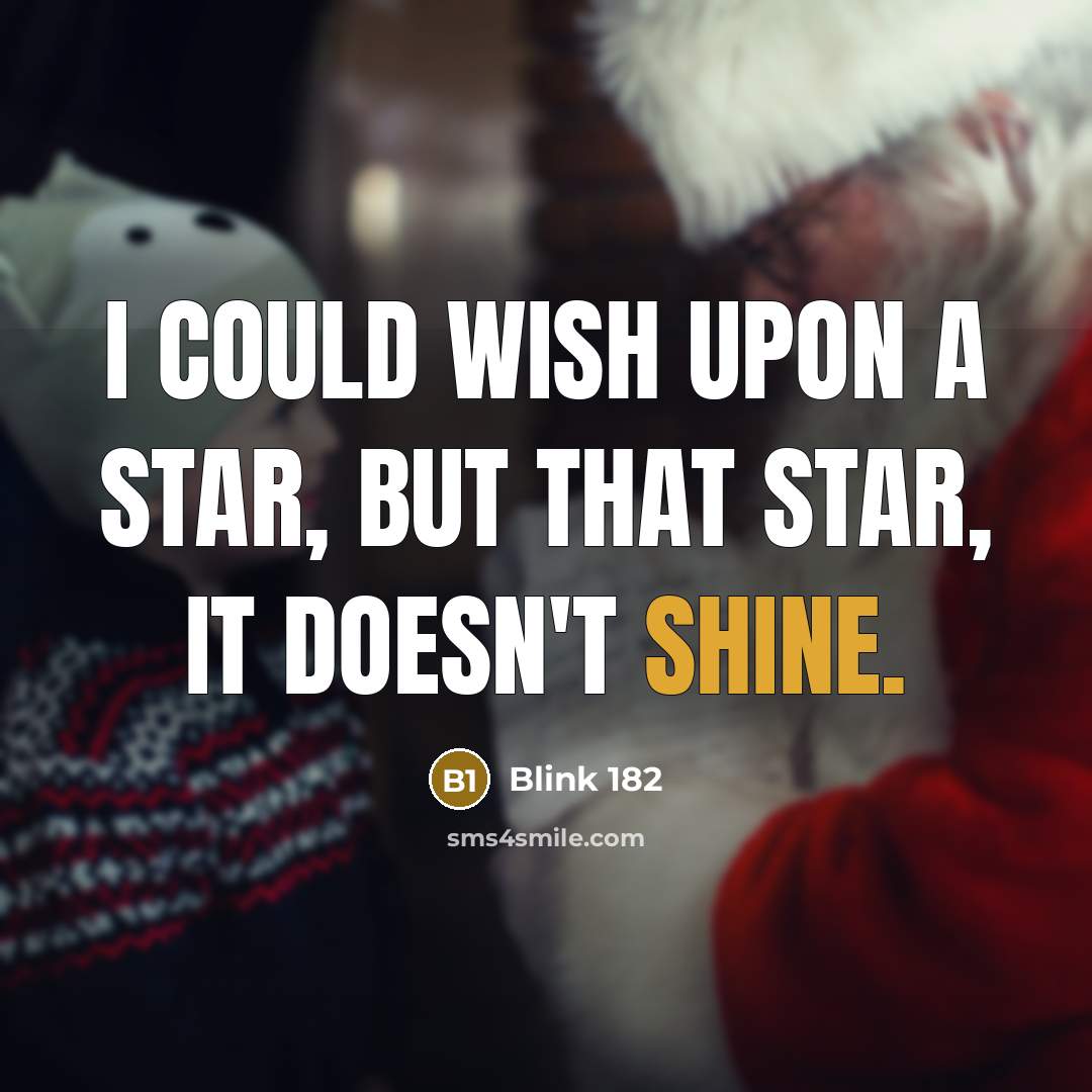 “I could wish upon a star, but that star, it…” quote by Blink 182