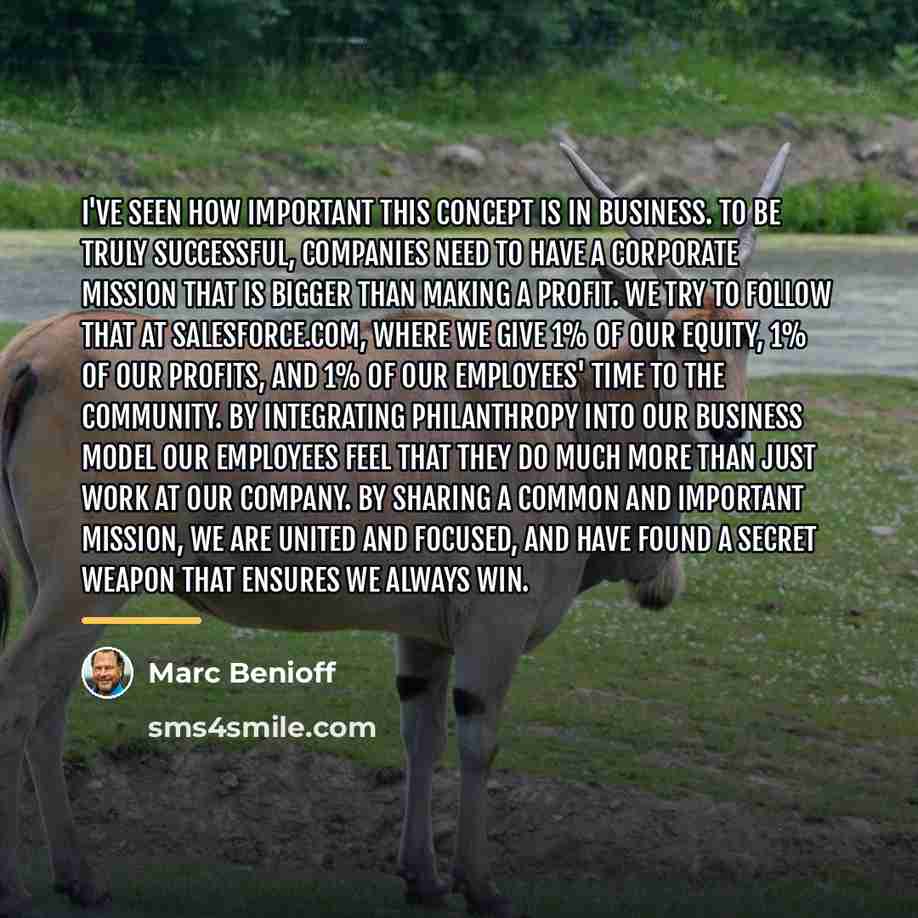 “I've seen how important this concept is in business. To…” quote by Marc Benioff
