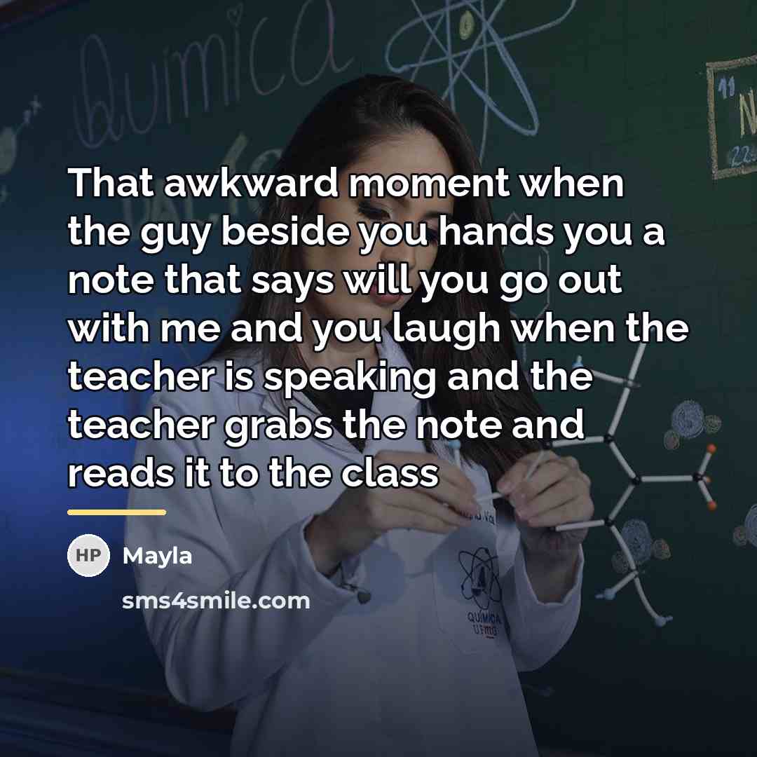 “That awkward moment when the guy beside you hands you…” quote by Mayla