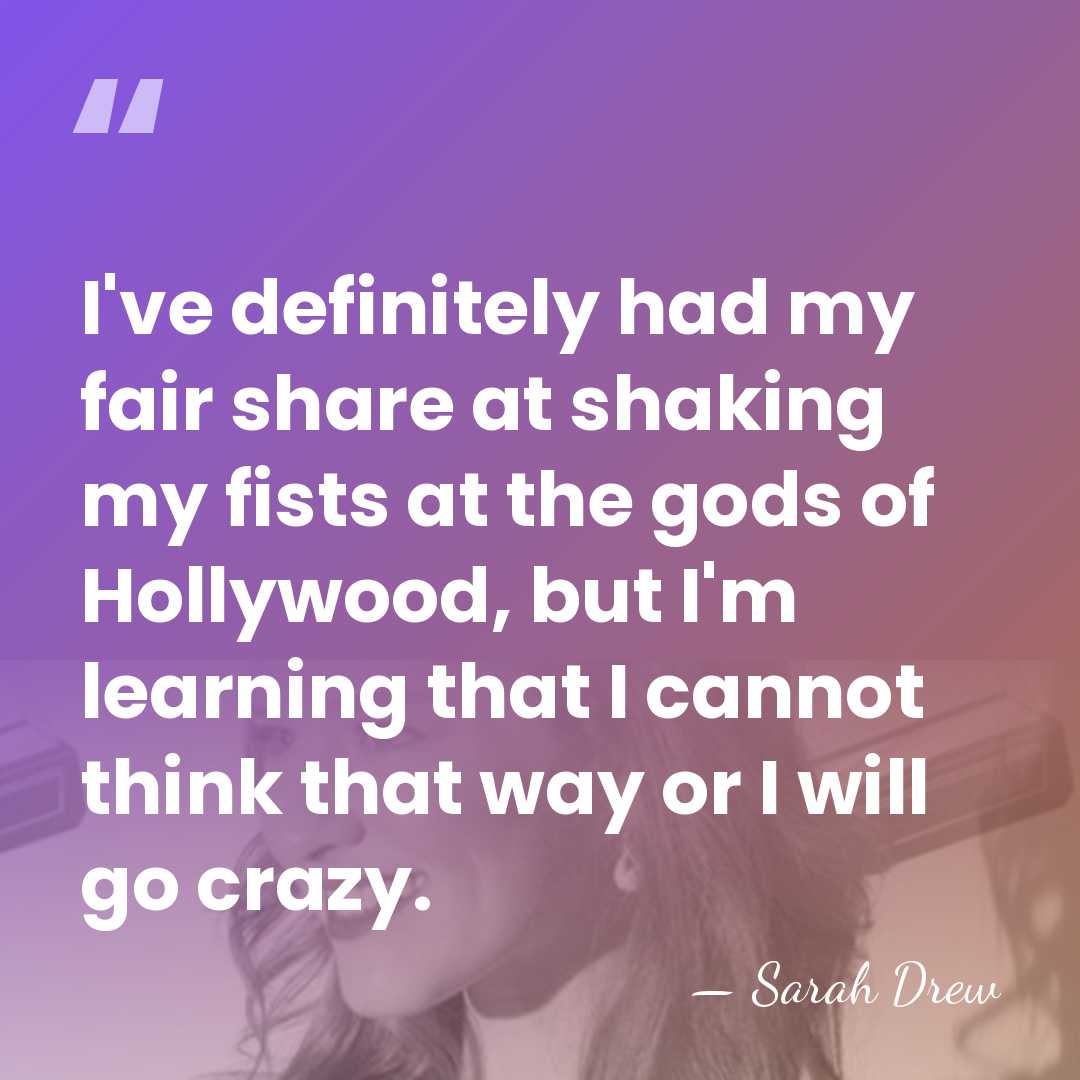 I've definitely had my fair share at shaking my fists at the&hellip; - Sarah Drew