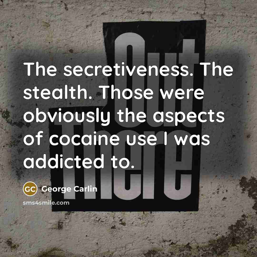 “The secretiveness. The stealth. Those were obviously the aspects of…” quote by George Carlin