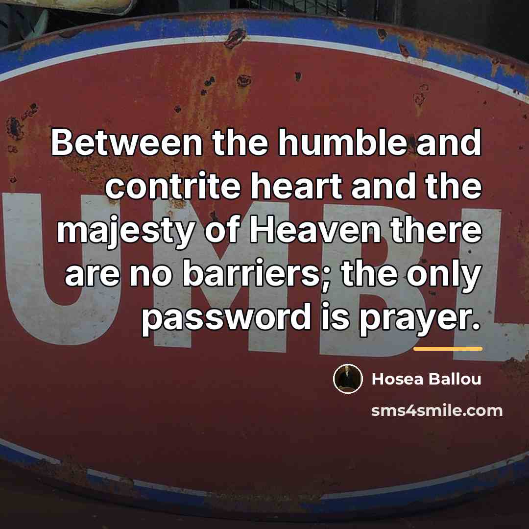 “Between the humble and contrite heart and the majesty of…” quote by Hosea Ballou