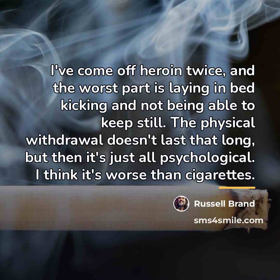 “I've come off heroin twice, and the worst part is…” quote by Russell Brand
