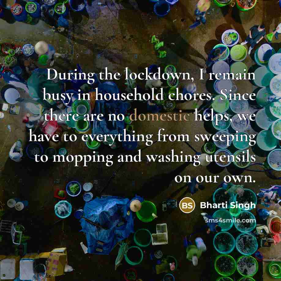 “During the lockdown, I remain busy in household chores. Since…” quote by Bharti Singh