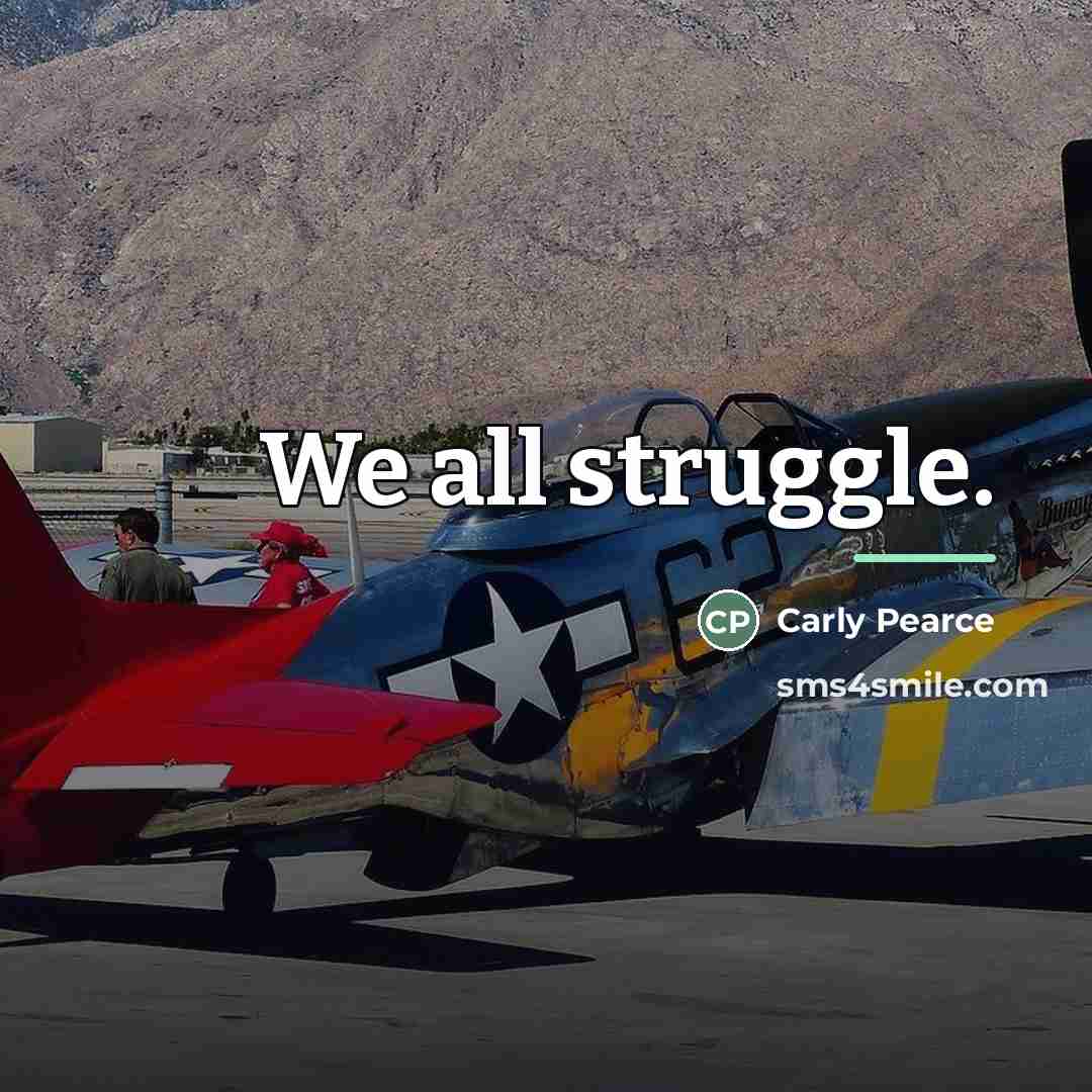 “We all struggle.…” quote by Carly Pearce