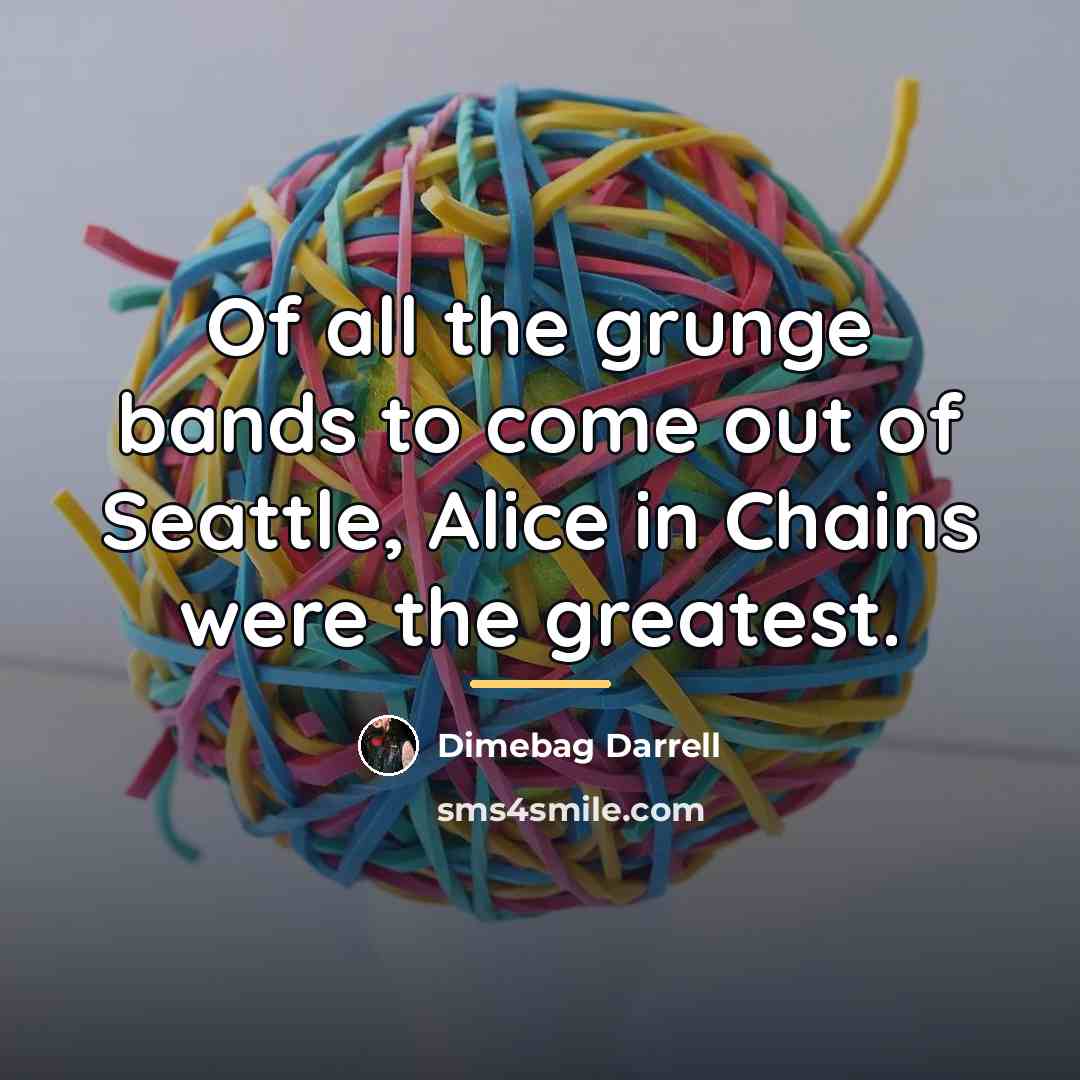 “Of all the grunge bands to come out of Seattle,…” quote by Dimebag Darrell
