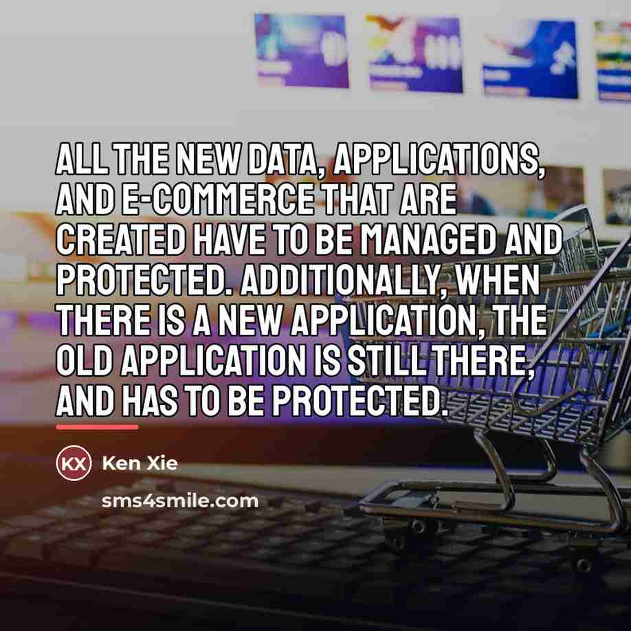 “All the new data, applications, and e-commerce that are created…” quote by Ken Xie