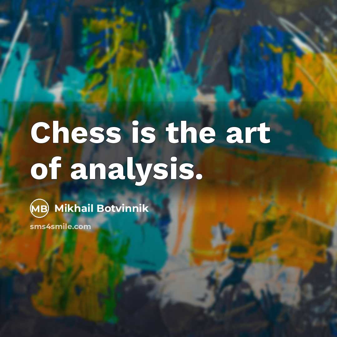 “Chess is the art of analysis.…” quote by Mikhail Botvinnik