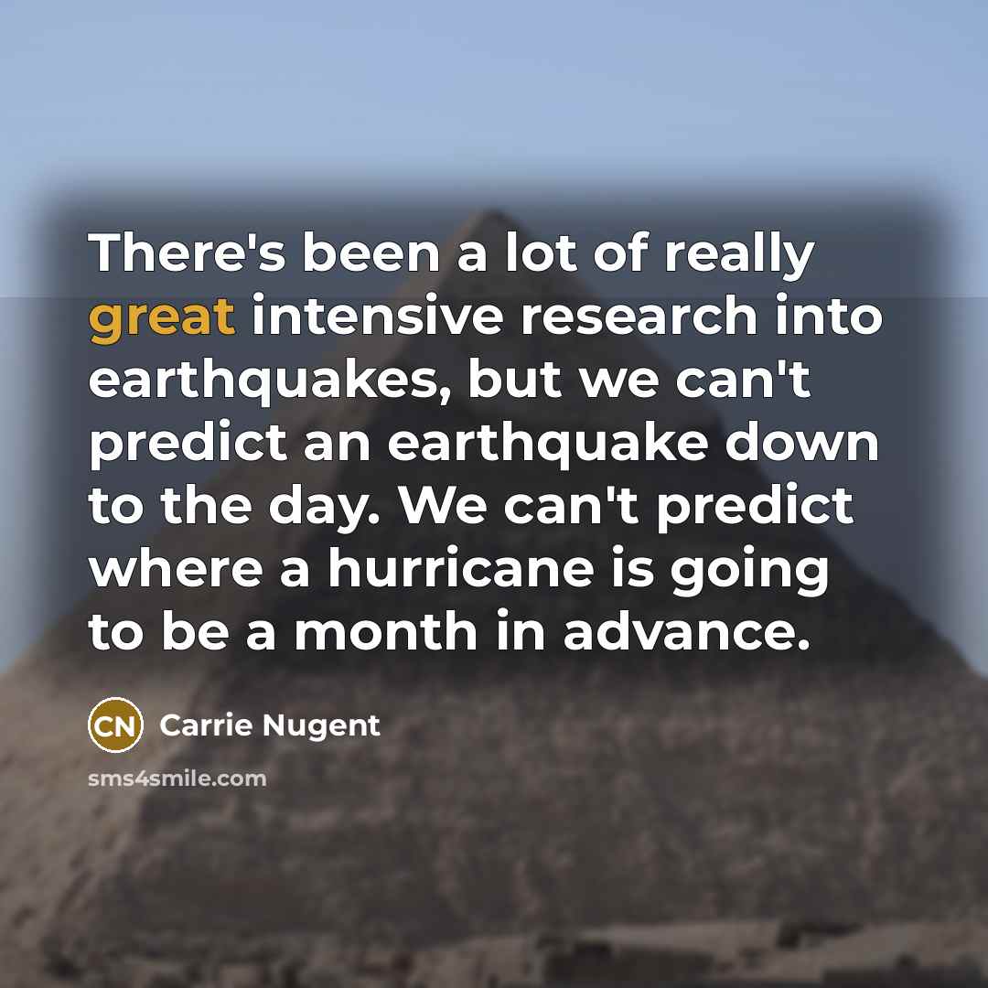 “There's been a lot of really great intensive research into…” quote by Carrie Nugent