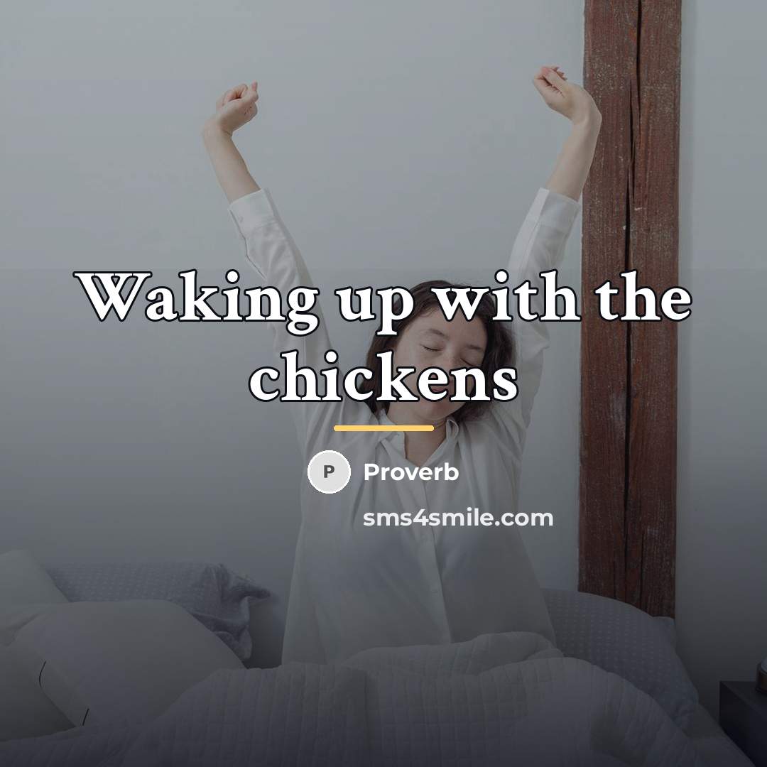 “Waking up with the chickens…” quote by Proverb