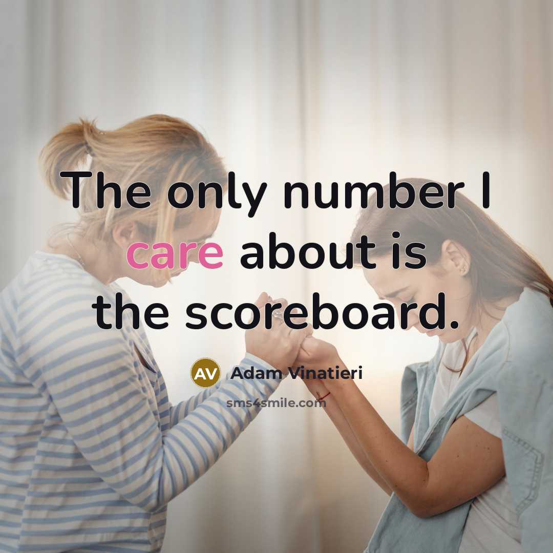 “The only number I care about is the scoreboard.…” quote by Adam Vinatieri