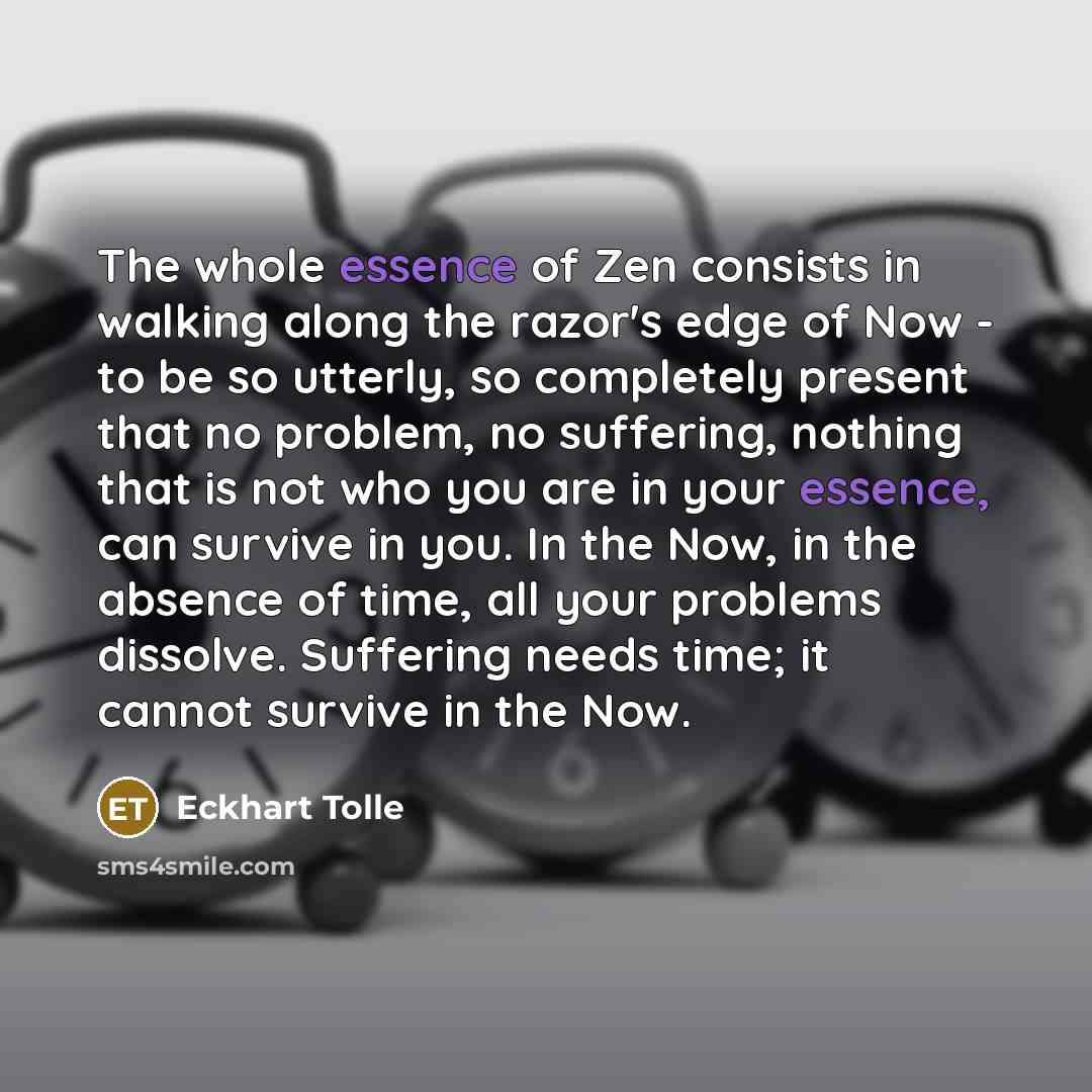 “The whole essence of Zen consists in walking along the…” quote by Eckhart Tolle