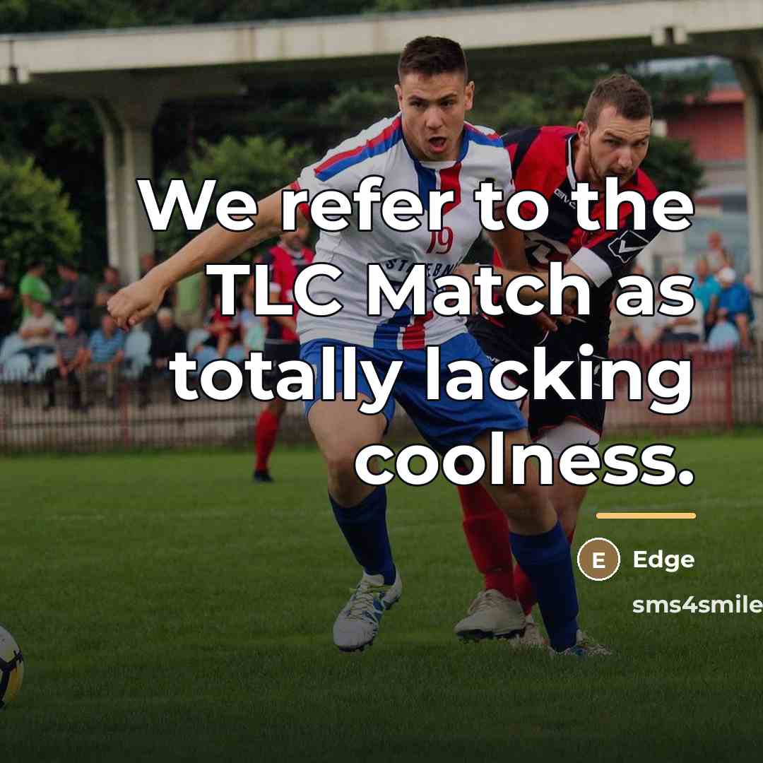 “We refer to the TLC Match as totally lacking coolness.…” quote by Edge