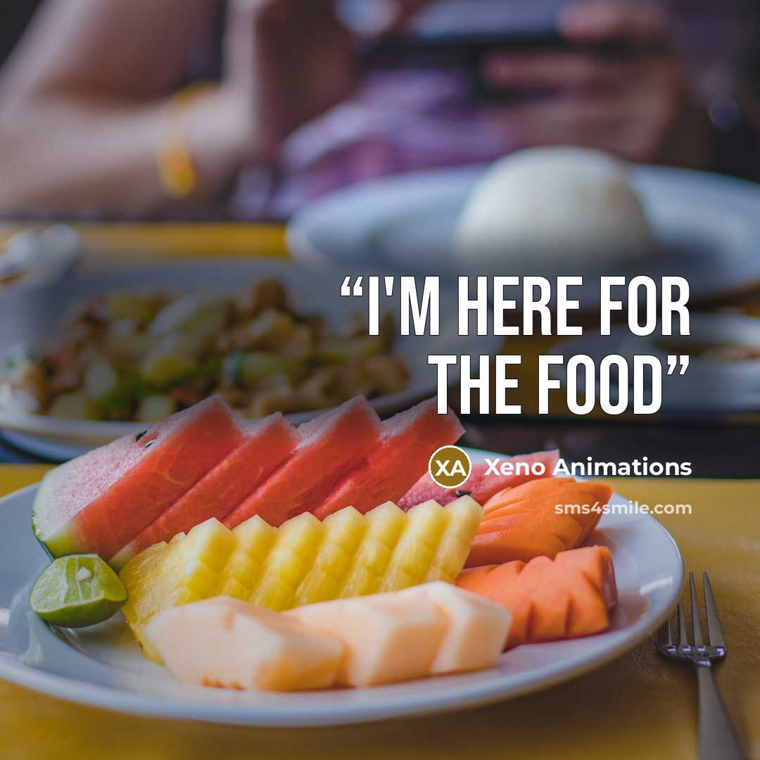 “i'm here for the food” quote by Xeno Animations