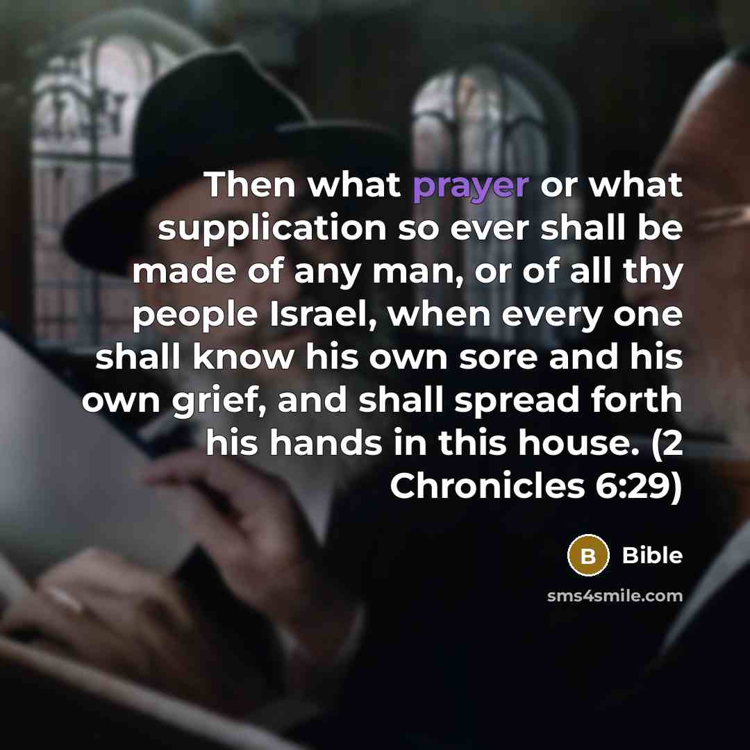 “Then what prayer or what supplication so ever shall be…” quote by Bible