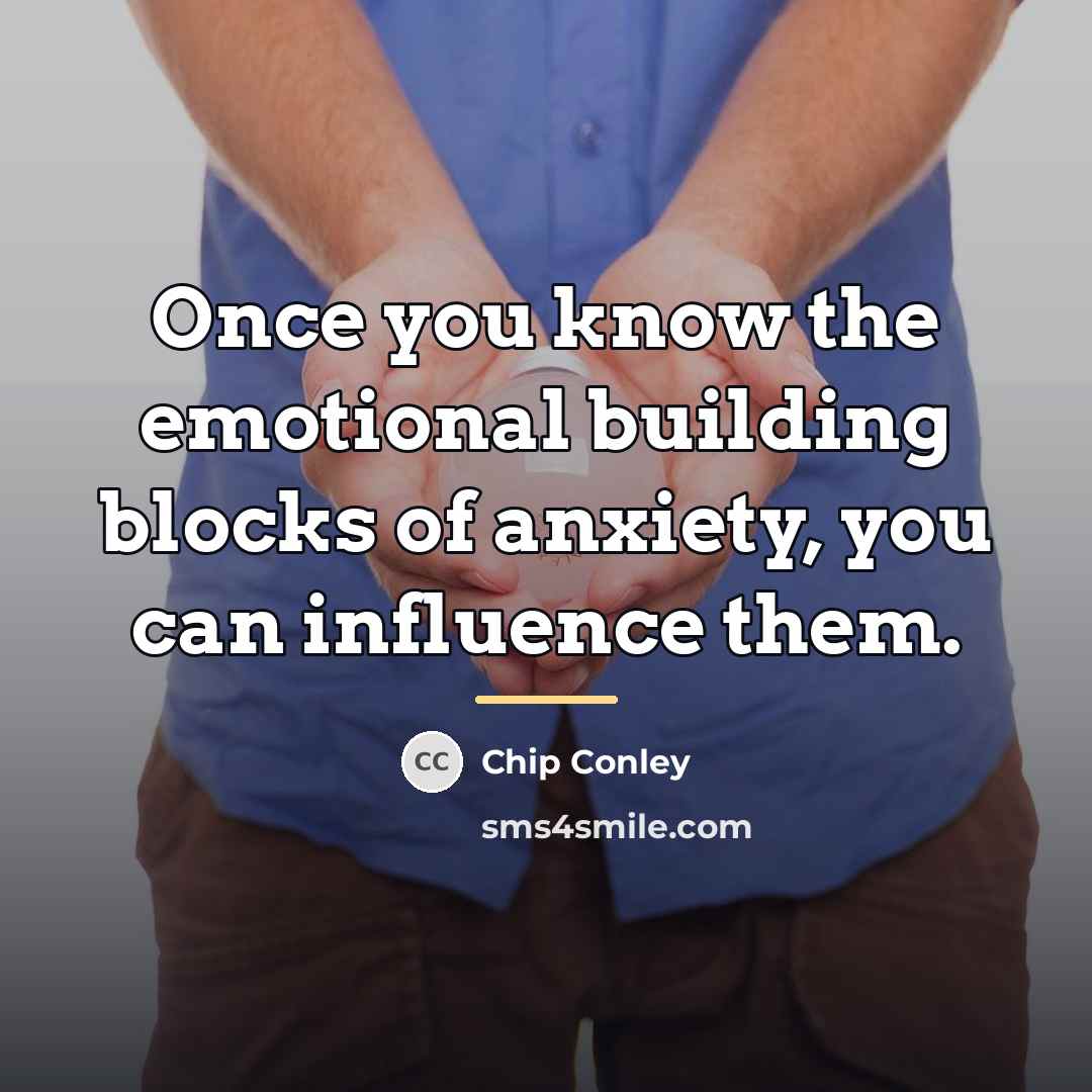 “Once you know the emotional building blocks of anxiety, you…” quote by Chip Conley