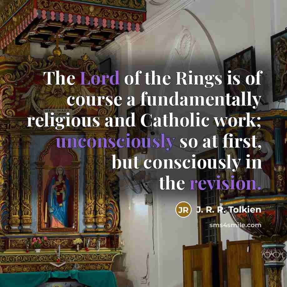 “The Lord of the Rings is of course a fundamentally…” quote by J. R. R. Tolkien