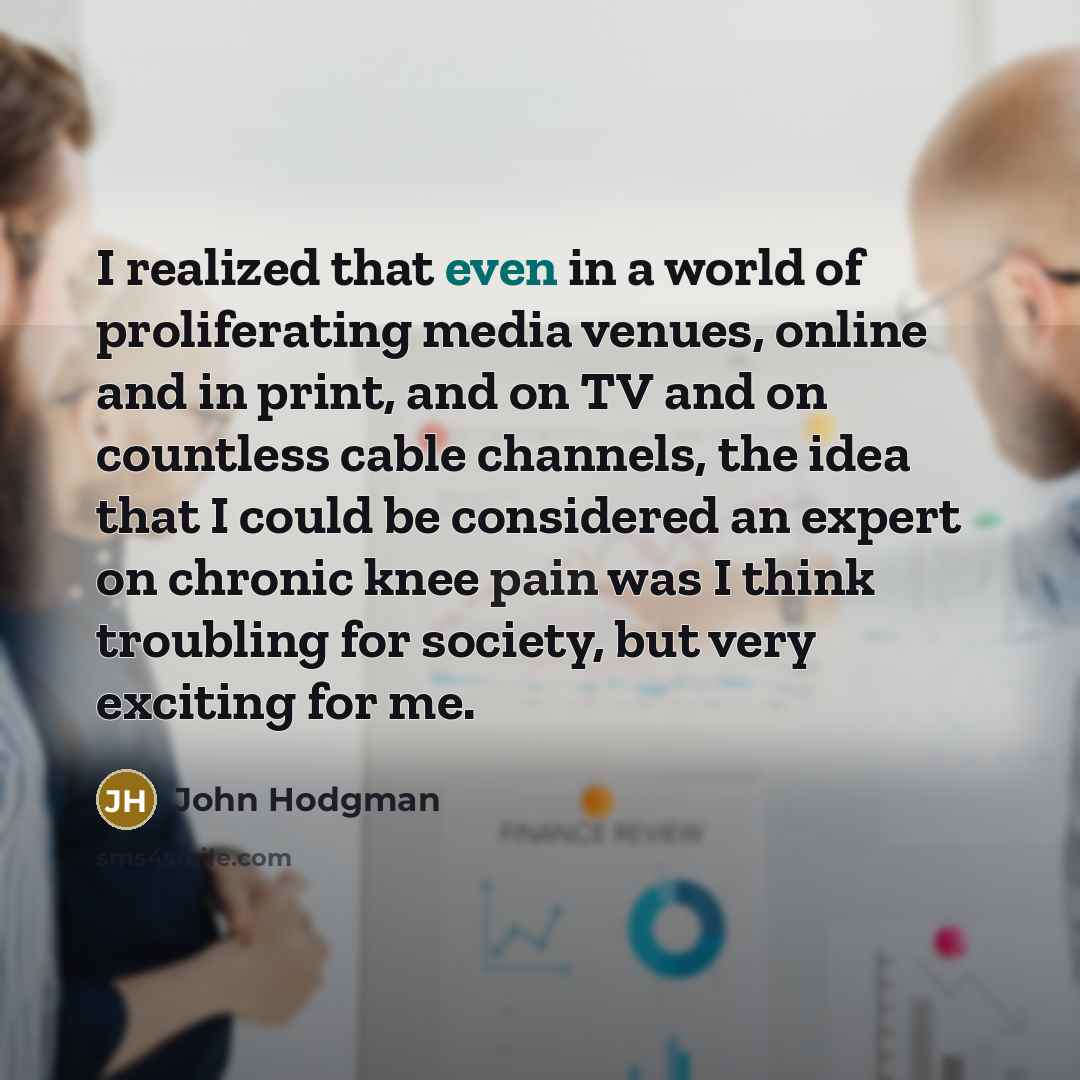 “I realized that even in a world of proliferating media…” quote by John Hodgman