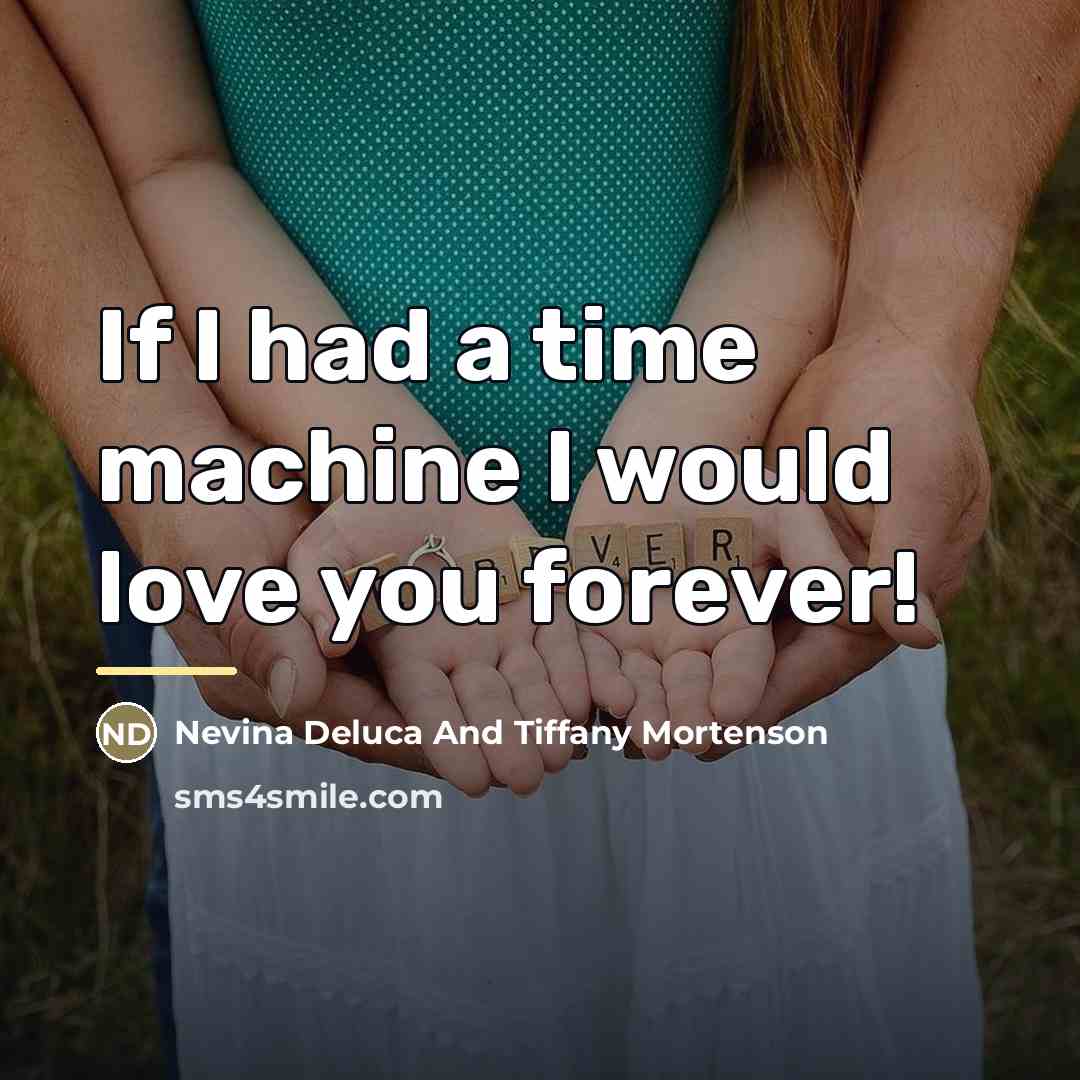 “If I had a time machine I would love you…” quote by Anonymous