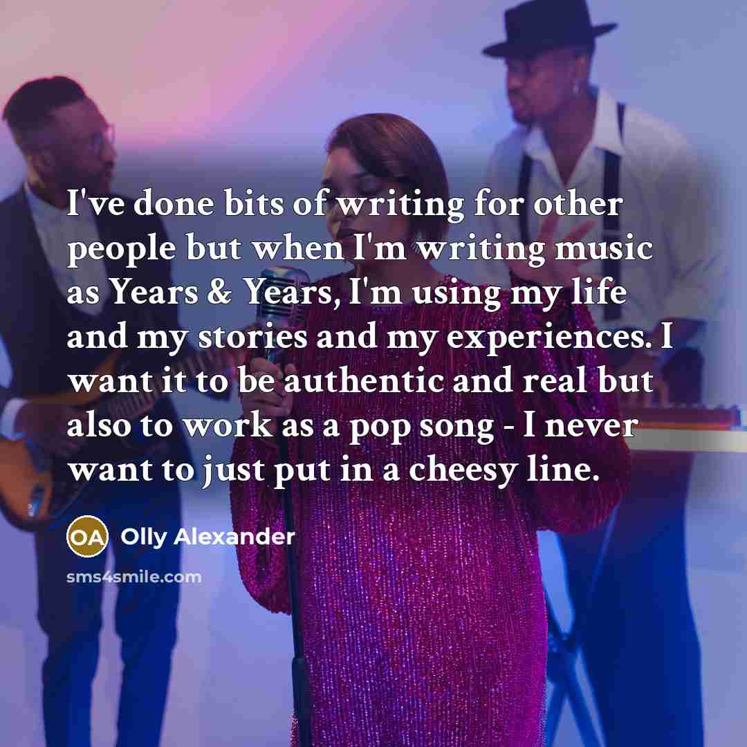“I've done bits of writing for other people but when…” quote by Olly Alexander