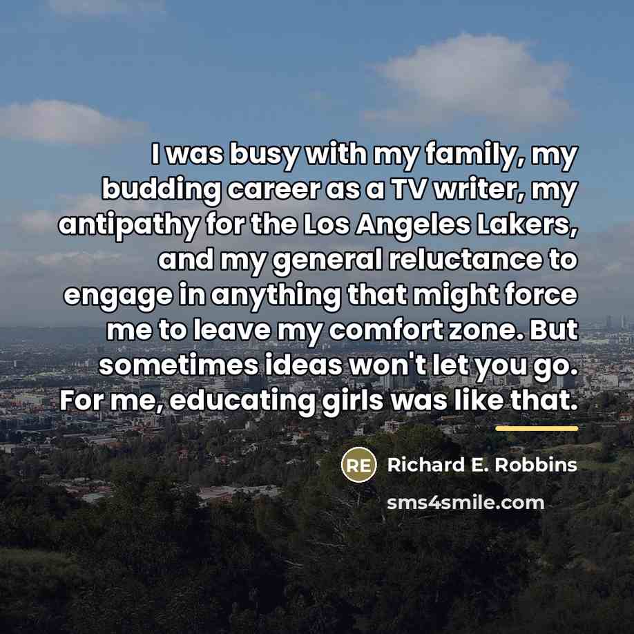 “I was busy with my family, my budding career as…” quote by Richard E. Robbins