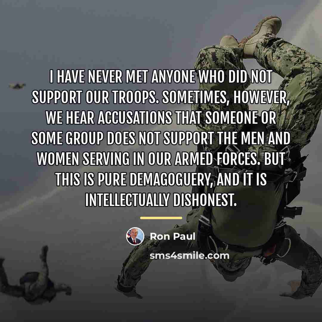 “I have never met anyone who did not support our…” quote by Ron Paul