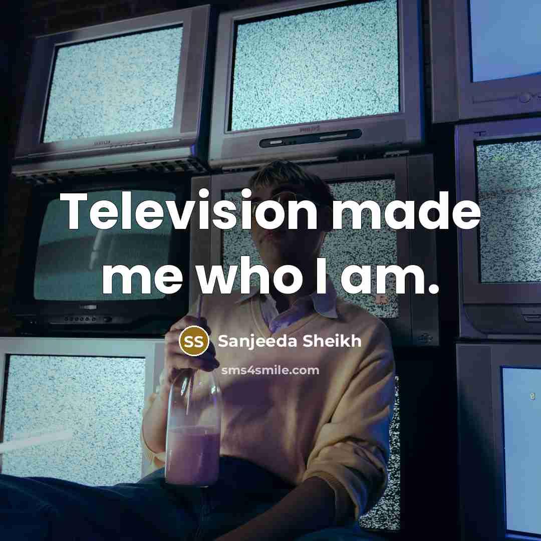 “Television made me who I am.…” quote by Sanjeeda Sheikh