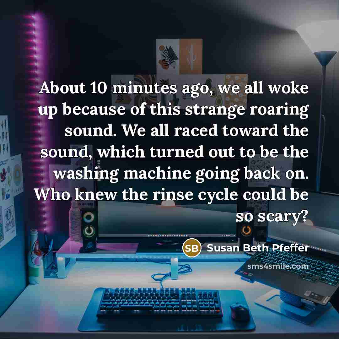 “About 10 minutes ago, we all woke up because of…” quote by Susan Beth Pfeffer